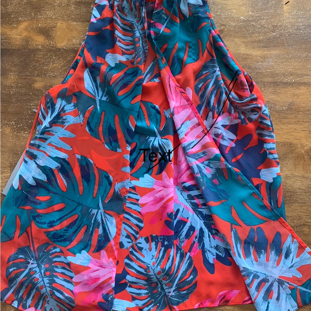 Jennifer Lopez halter top Medium multi color red blue pink - Picture 4 of 8